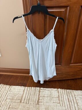 Dex Pale Blue Lace-Edge Camisole